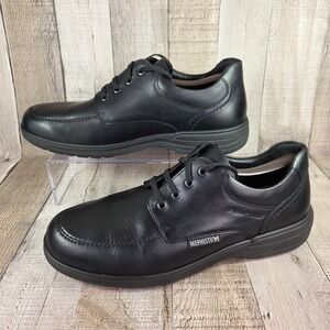 Mephisto Douk Hydroprotect Moc Toe Derby Black Leather Men's Shoes US 10